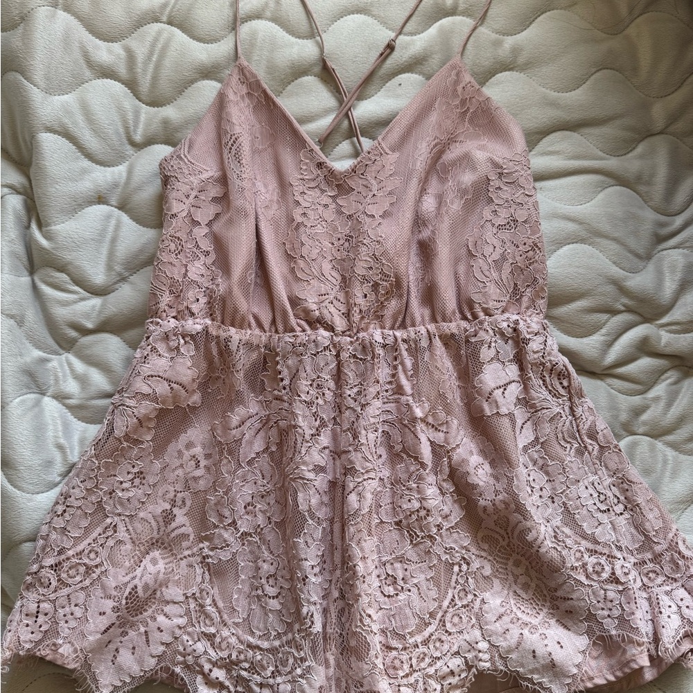 Lace Pink Romper